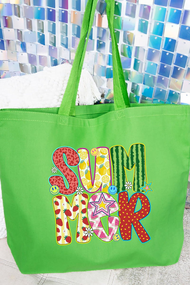 Watermelon Summer Canvas Jumbo Tote - Wholesale Accessory Market