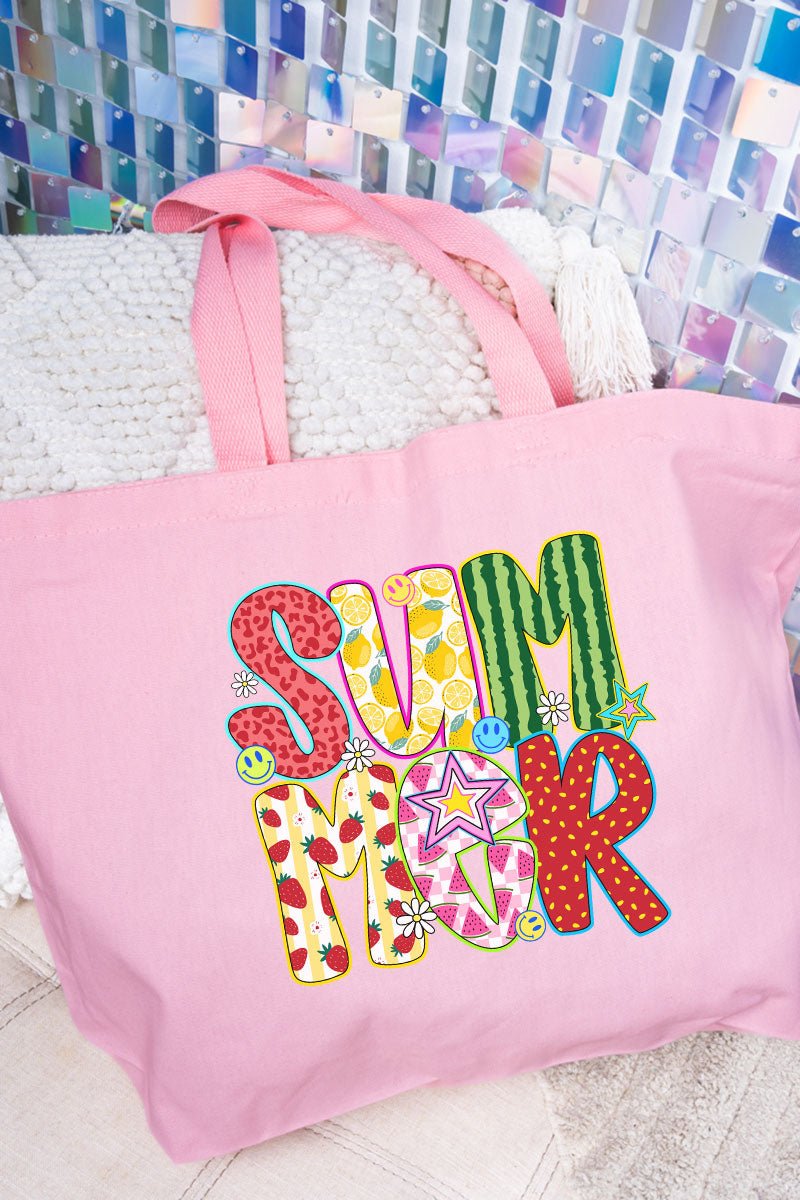 Watermelon Summer Canvas Jumbo Tote - Wholesale Accessory Market