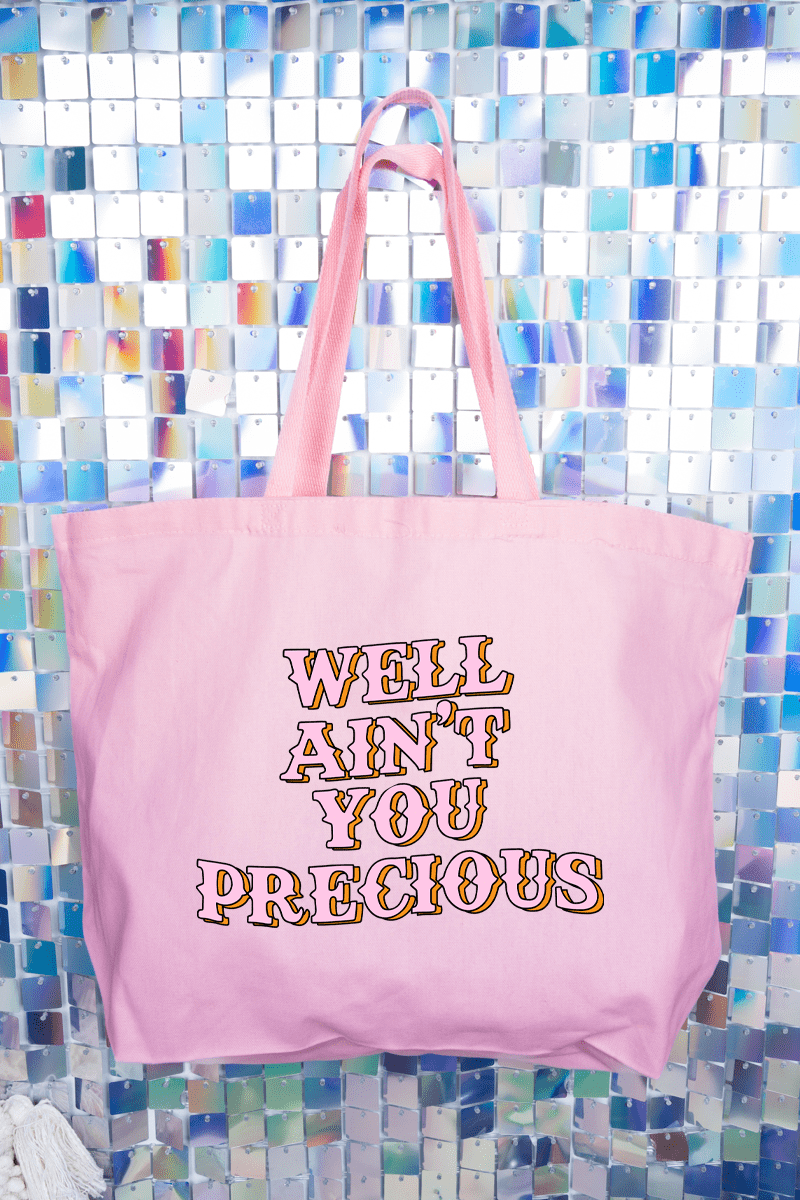 Well Ain't You Precious Canvas Jumbo Tote - Wholesale Accessory Market