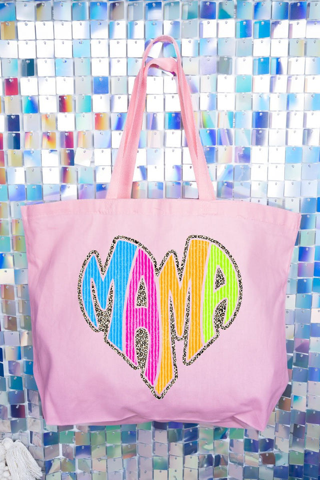 Wild Mama Bright Leopard Canvas Jumbo Tote - Wholesale Accessory Market