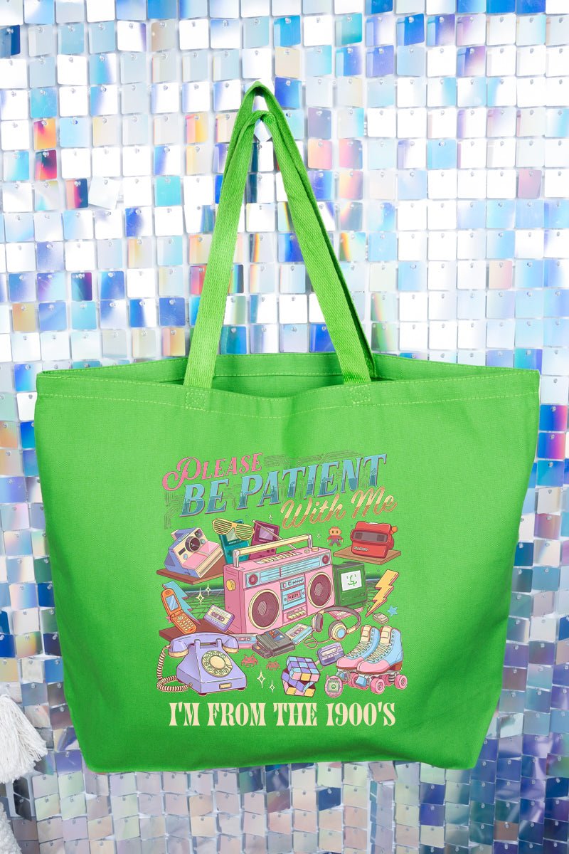 1900's Tech Throwback Canvas Jumbo Tote - Wholesale Accessory Market