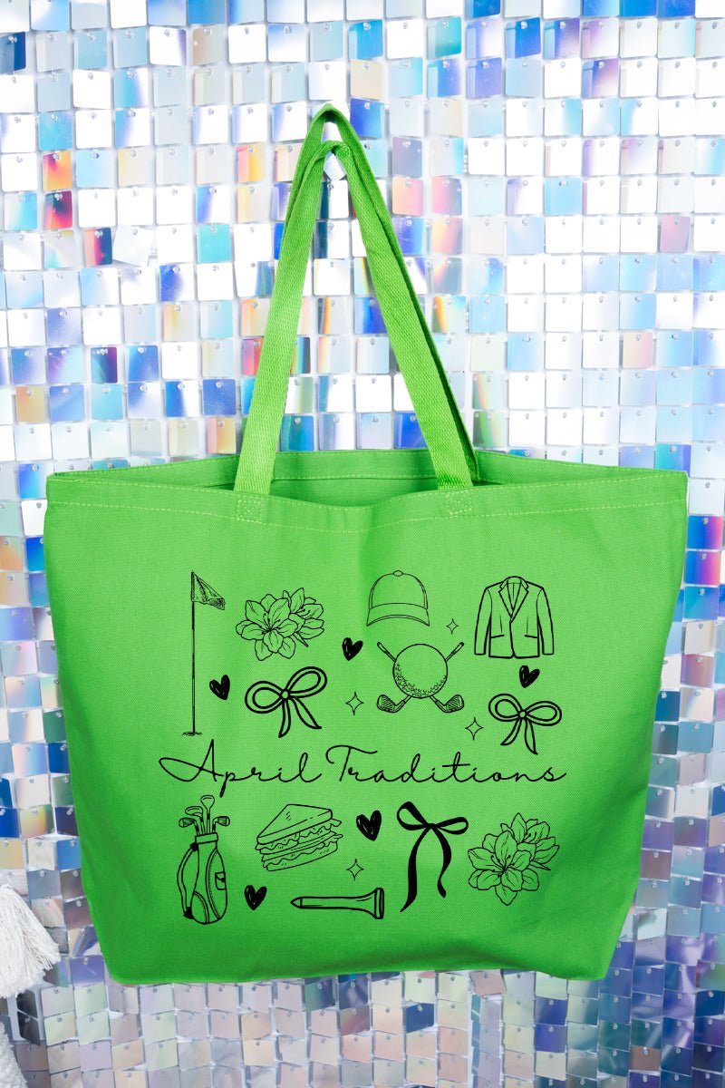 April Traditions Canvas Jumbo Tote - Wholesale Accessory Market