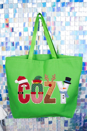 Christmas Characters Cozy Canvas Jumbo Tote - Wholesale Accessory Market