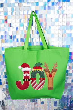 Christmas Characters Joy Canvas Jumbo Tote - Wholesale Accessory Market