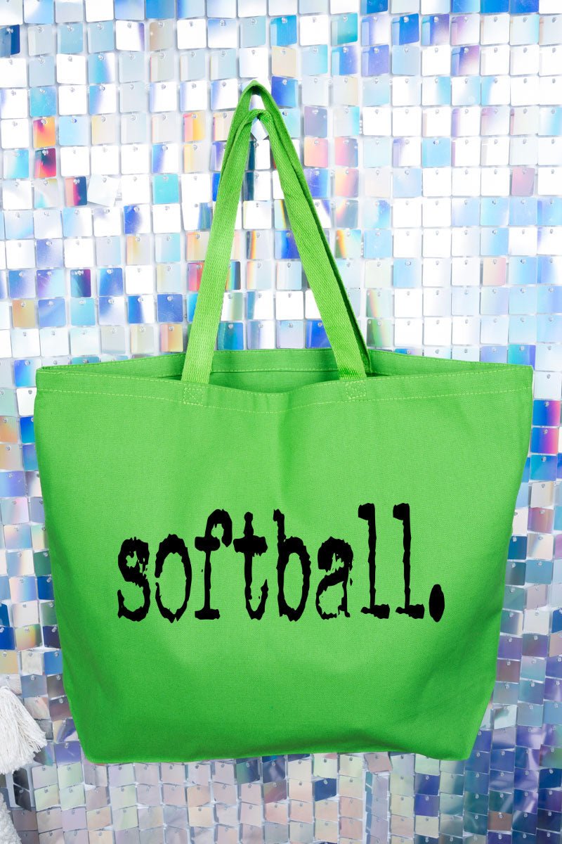 Distressed Softball. Canvas Jumbo Tote - Wholesale Accessory Market