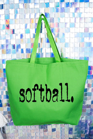 Distressed Softball. Canvas Jumbo Tote - Wholesale Accessory Market