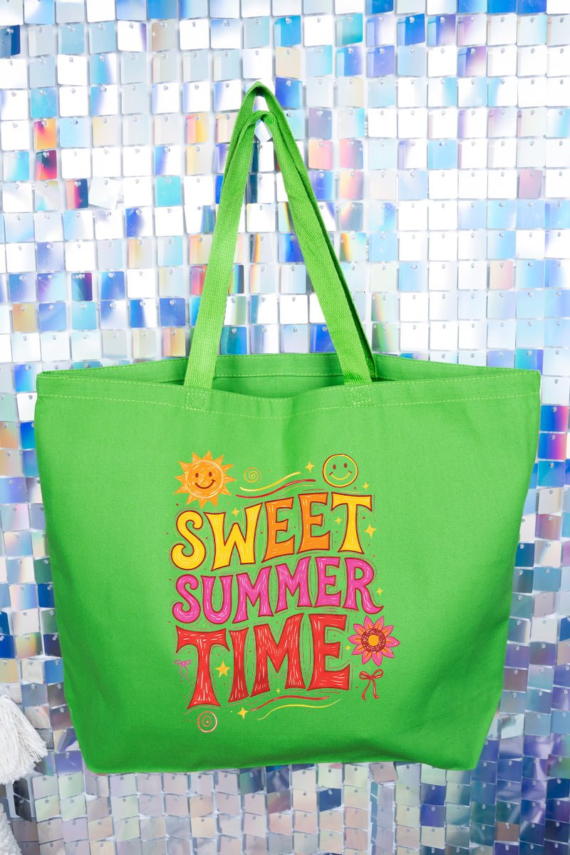 Golden Glow Sweet Summer Time Canvas Jumbo Tote - Wholesale Accessory Market
