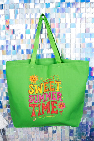 Golden Glow Sweet Summer Time Canvas Jumbo Tote - Wholesale Accessory Market