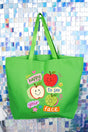Happy To See Your Face Canvas Jumbo Tote - Wholesale Accessory Market
