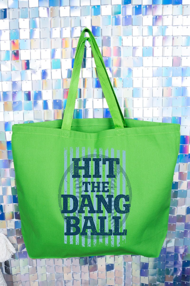 Hit The Dang Ball Canvas Jumbo Tote - Wholesale Accessory Market