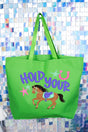 Hold Your Horses Canvas Jumbo Tote - Wholesale Accessory Market