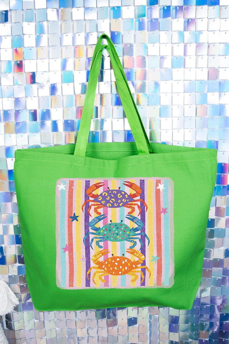 Hot Crab Summer Canvas Jumbo Tote - Wholesale Accessory Market