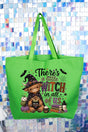 Little Witch Highland Cow Canvas Jumbo Tote - Wholesale Accessory Market