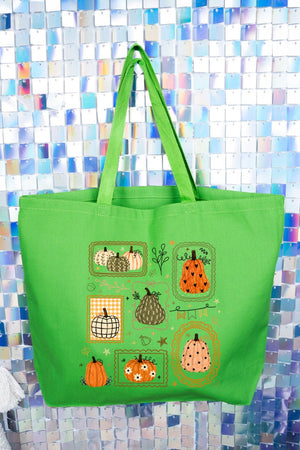 Lovely Gourd Doodles Canvas Jumbo Tote - Wholesale Accessory Market
