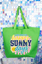 Made For Sunny Days Canvas Jumbo Tote - Wholesale Accessory Market