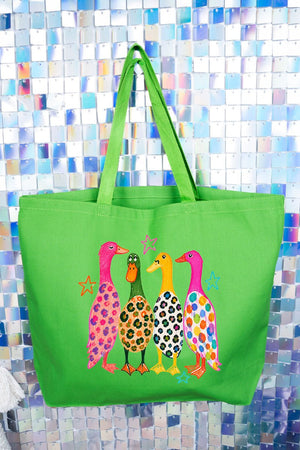 Neon Quack Pack Canvas Jumbo Tote - Wholesale Accessory Market