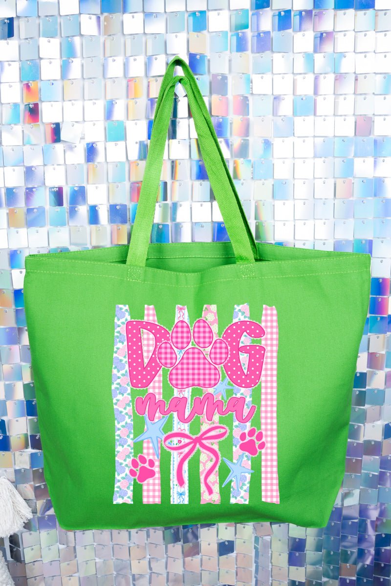 Pawfectly Pink Dog Mama Canvas Jumbo Tote - Wholesale Accessory Market