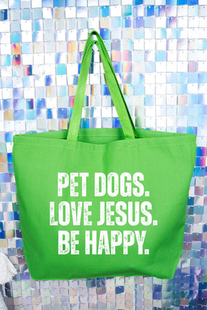 Pet Dogs Canvas Jumbo Tote - Wholesale Accessory Market