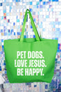 Pet Dogs Canvas Jumbo Tote - Wholesale Accessory Market