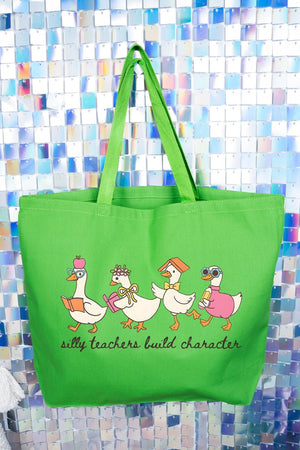 Silly Teachers Goose Parade Canvas Jumbo Tote - Wholesale Accessory Market
