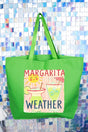 Sip The Sunshine Margarita Weather Canvas Jumbo Tote - Wholesale Accessory Market