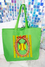 Softball Stripes Canvas Jumbo Tote - Wholesale Accessory Market