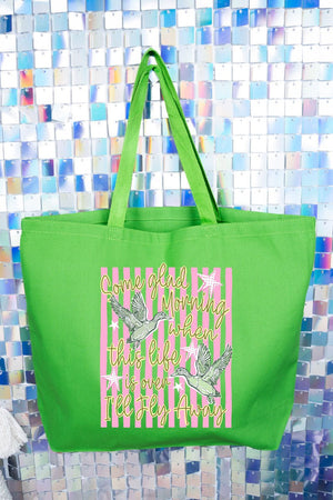 Some Glad Morning Canvas Jumbo Tote - Wholesale Accessory Market