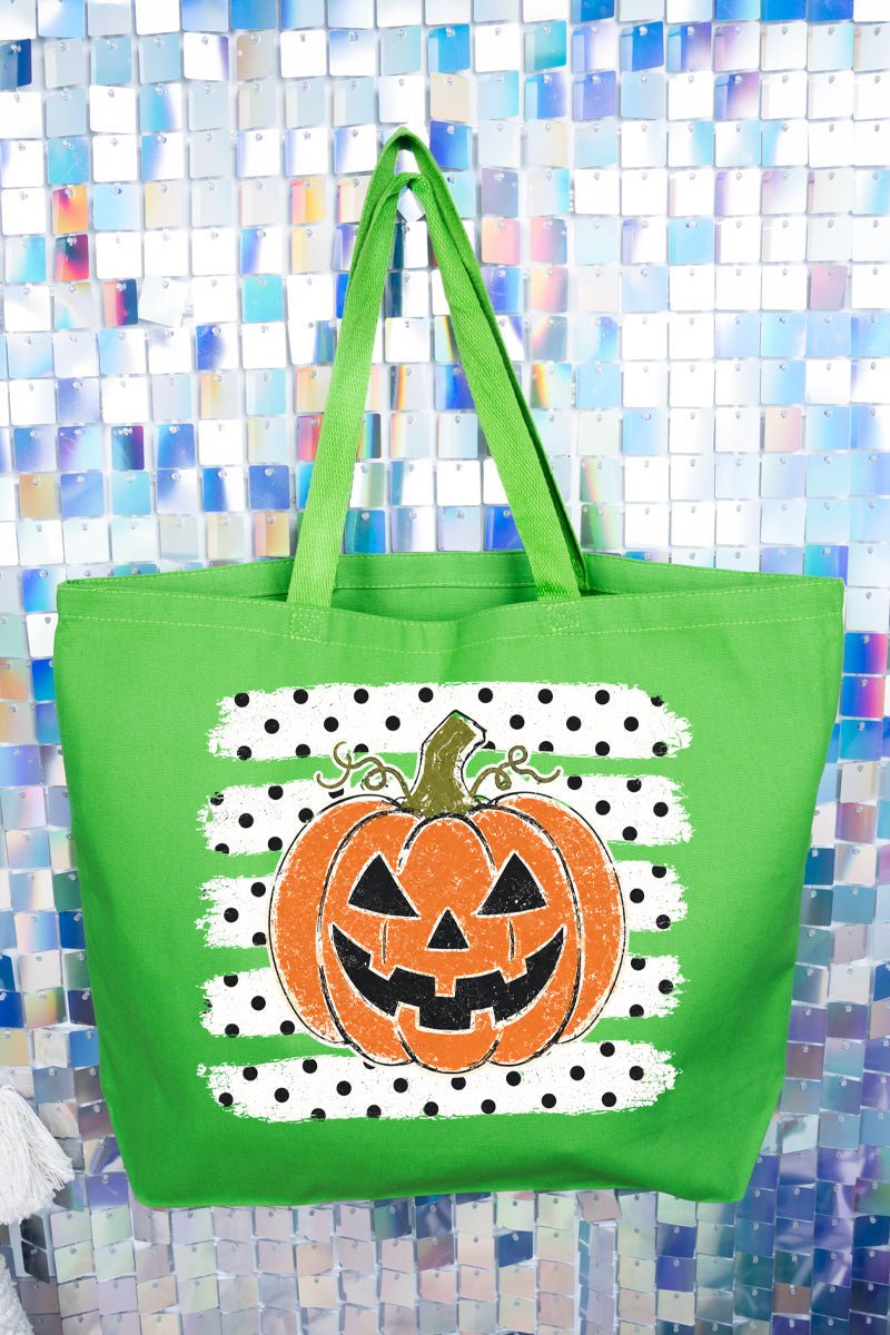 Spooky Pumpkin Pop Canvas Jumbo Tote - Wholesale Accessory Market