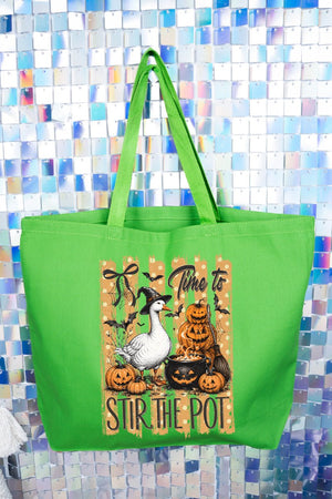 Stir The Pot Goose Canvas Jumbo Tote - Wholesale Accessory Market