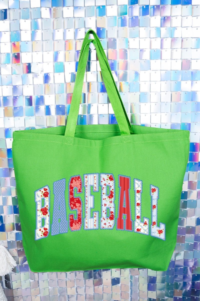 Stitched In Tradition Baseball Canvas Jumbo Tote - Wholesale Accessory Market
