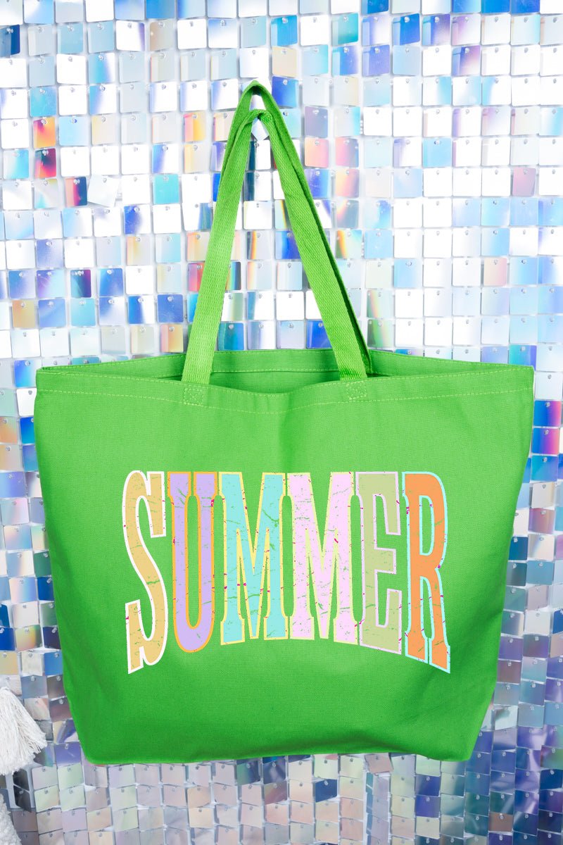 Sunwashed Summer Canvas Jumbo Tote - Wholesale Accessory Market