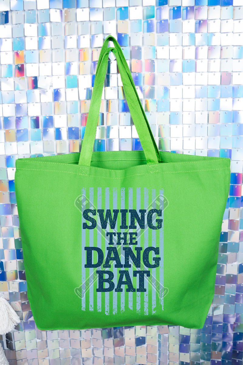 Swing The Dang Bat Canvas Jumbo Tote - Wholesale Accessory Market