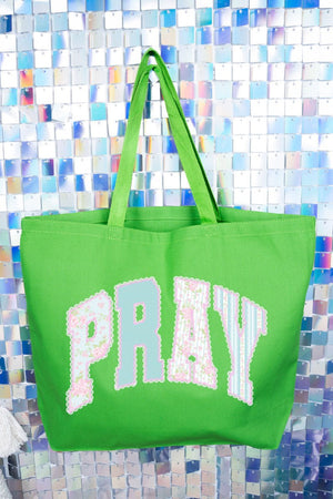Timeless Pray Canvas Jumbo Tote - Wholesale Accessory Market
