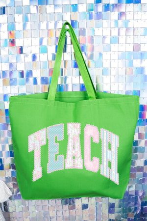 Timeless Teach Canvas Jumbo Tote - Wholesale Accessory Market