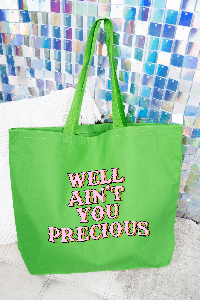 Well Ain't You Precious Canvas Jumbo Tote - Wholesale Accessory Market