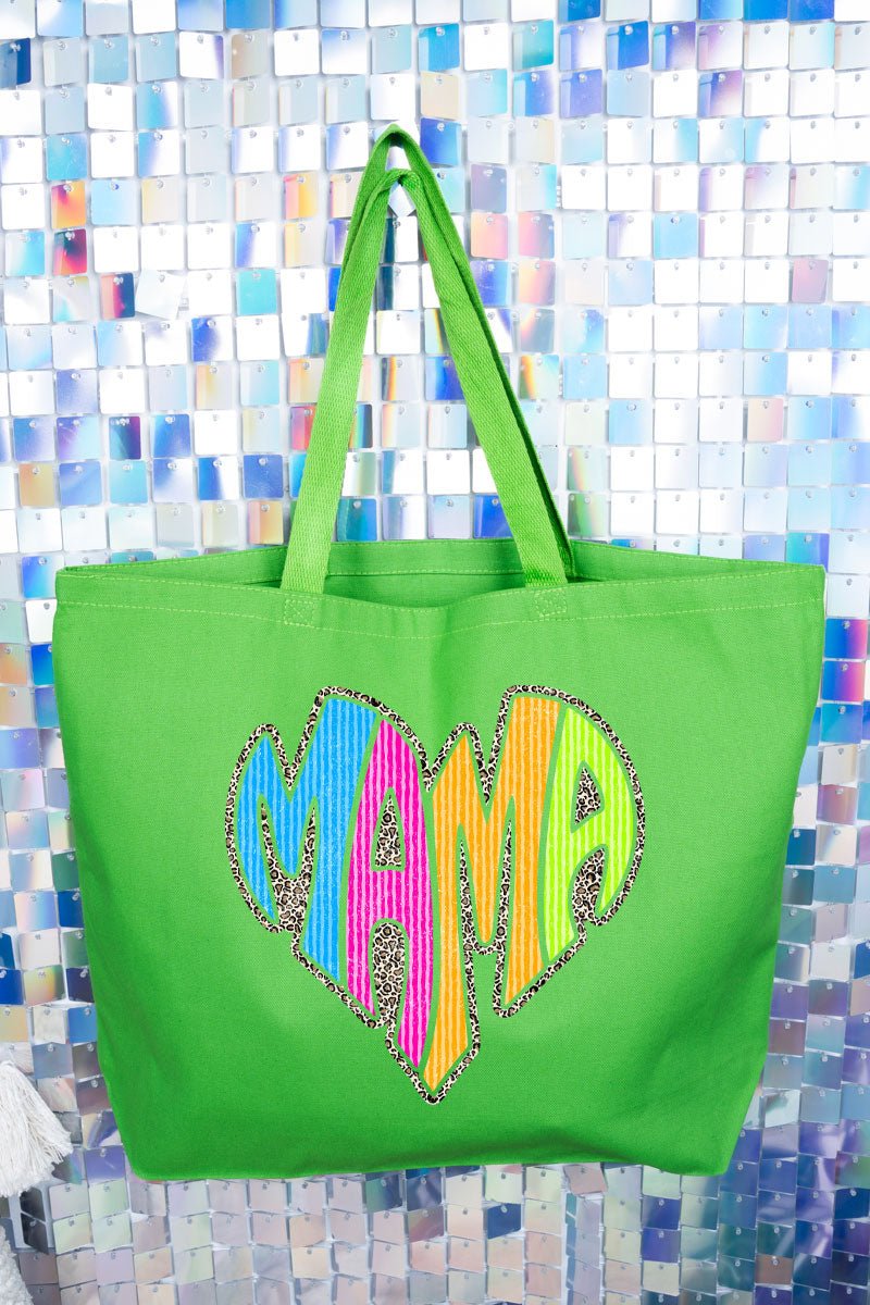 Wild Mama Bright Leopard Canvas Jumbo Tote - Wholesale Accessory Market
