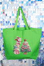 Yarnin' For Christmas Faux Yarn Canvas Jumbo Tote - Wholesale Accessory Market