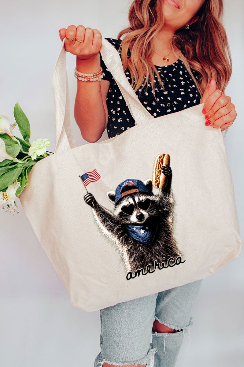 America's Backyard BBQ Bandit Canvas Jumbo Tote - Wholesale Accessory Market