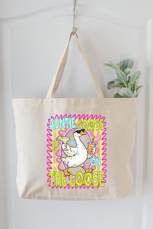 Auntie Goose On The Loose Canvas Jumbo Tote - Wholesale Accessory Market