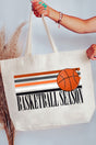Basketball Season Canvas Jumbo Tote - Wholesale Accessory Market