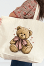 Be Mine Bear Canvas Jumbo Tote - Wholesale Accessory Market