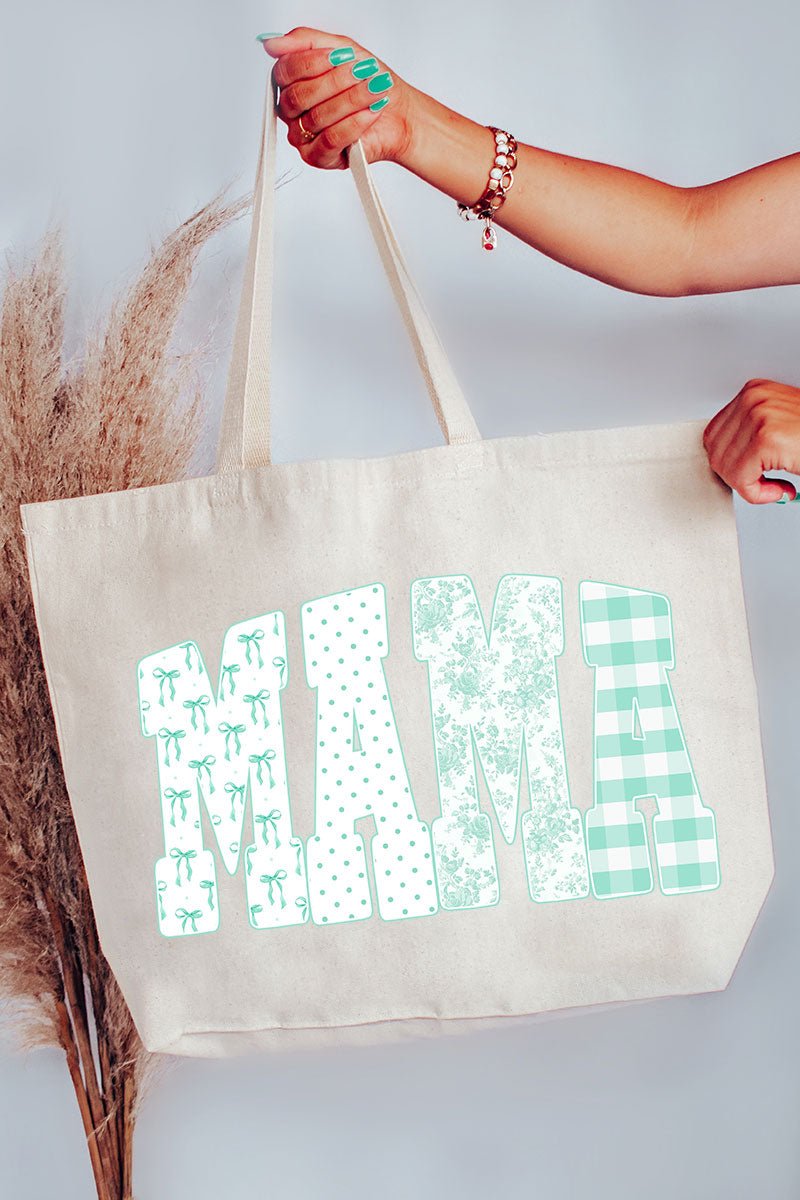 Bow And Green Mama Canvas Jumbo Tote - Wholesale Accessory Market