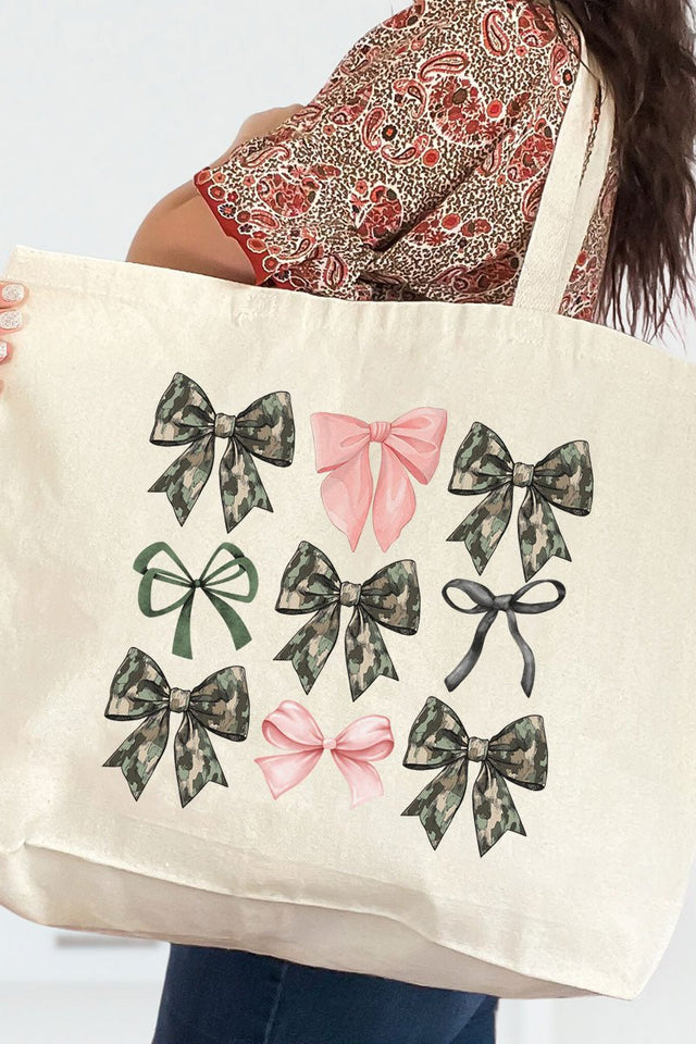 Camo Girly Canvas Jumbo Tote - Wholesale Accessory Market