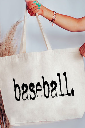 Distressed Baseball. Canvas Jumbo Tote - Wholesale Accessory Market