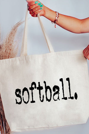 Distressed Softball. Canvas Jumbo Tote - Wholesale Accessory Market