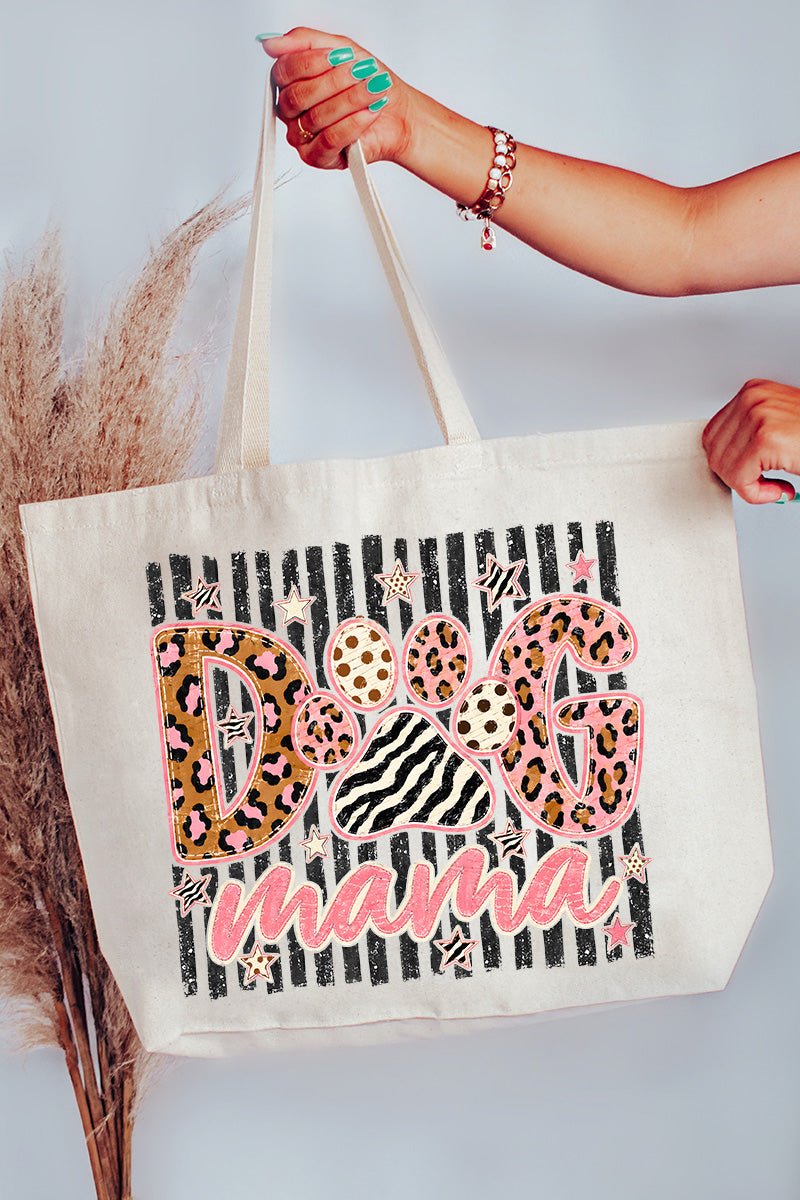 Dog Mama Wild & Sweet Canvas Jumbo Tote - Wholesale Accessory Market