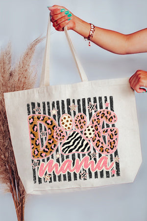 Dog Mama Wild & Sweet Canvas Jumbo Tote - Wholesale Accessory Market