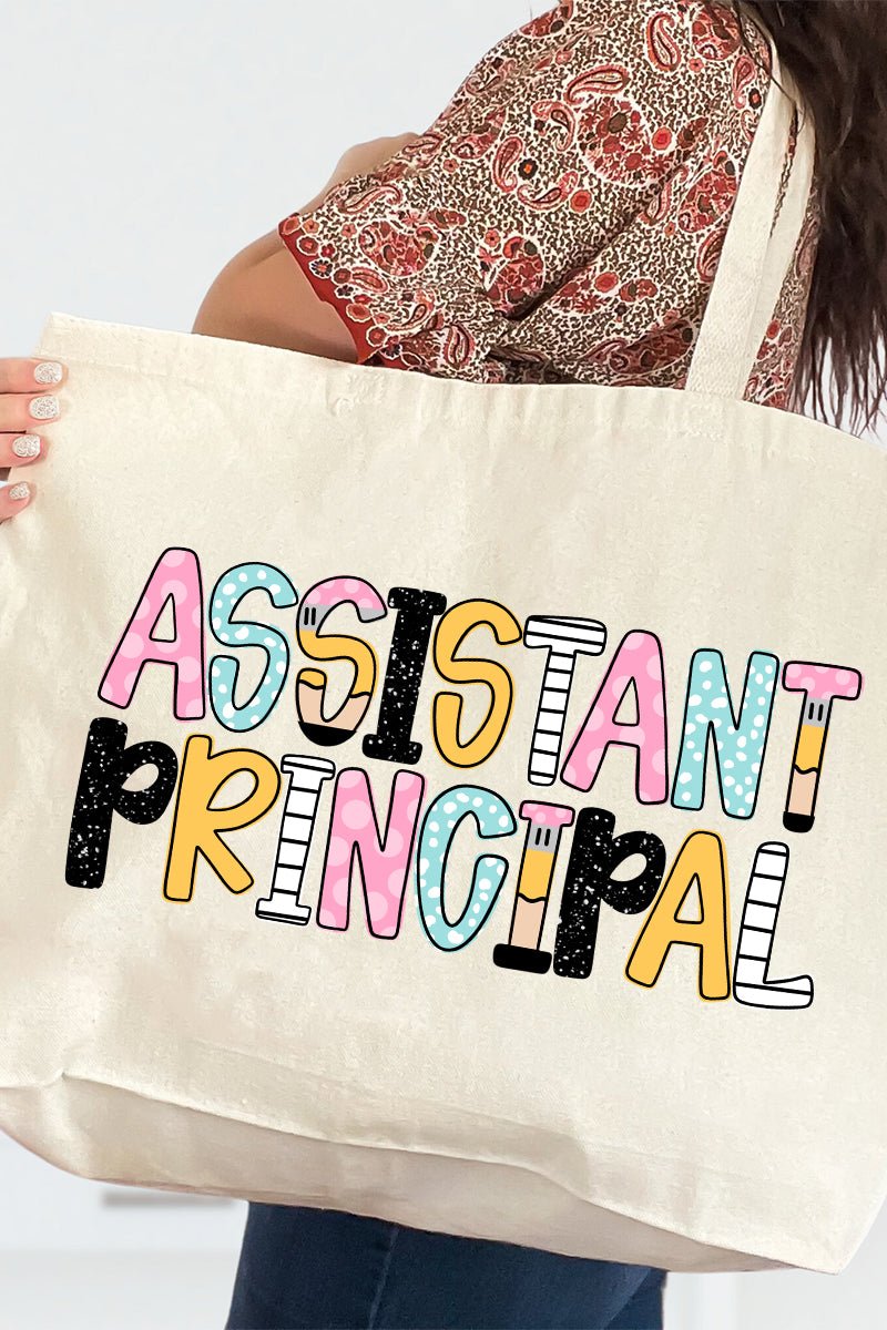Dots & Doodles School Staff Series Canvas Jumbo Tote - Wholesale Accessory Market