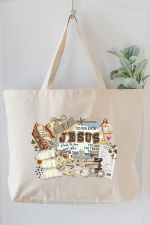 Do You Know Jesus Canvas Jumbo Tote - Wholesale Accessory Market