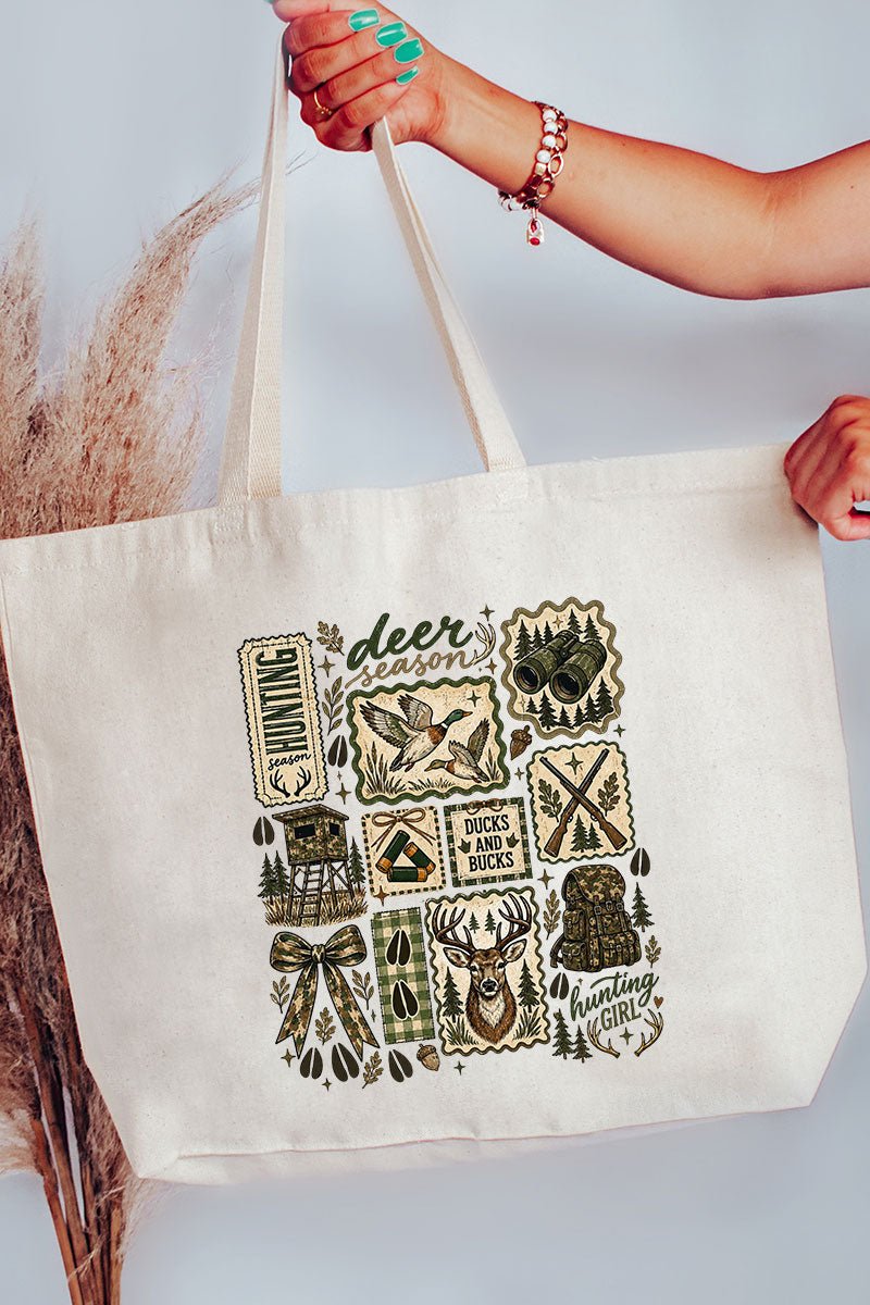 Ducks And Bucks Canvas Jumbo Tote - Wholesale Accessory Market